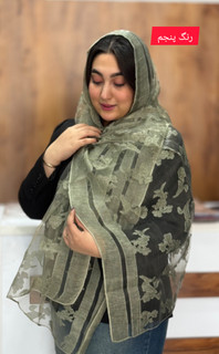 شال زنانه وارداتی مدل فلور | شال دانتل گلدار شیک و خاص با رنگبندی جذاب و سرخور بی نظیر