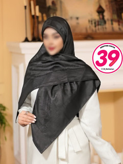 روسری ابریشم ژاکارد لمه پارچه وارداتی، قواره ۱۲۵؛ طرحدار مشکی با کیفیت فوقالعاده ویژه